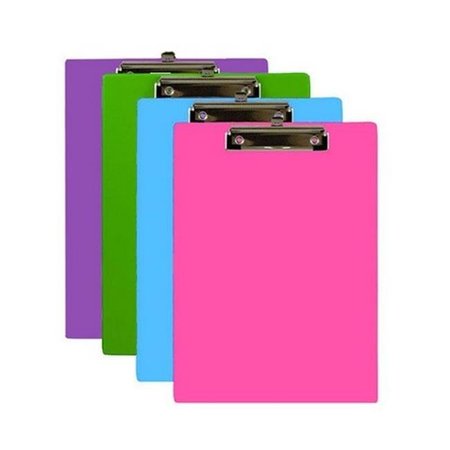 BAZIC PRODUCTS Bazic 1829 PVC Standard Clipboard with Low Profile Clip  Bright Color  Case of 48 1829